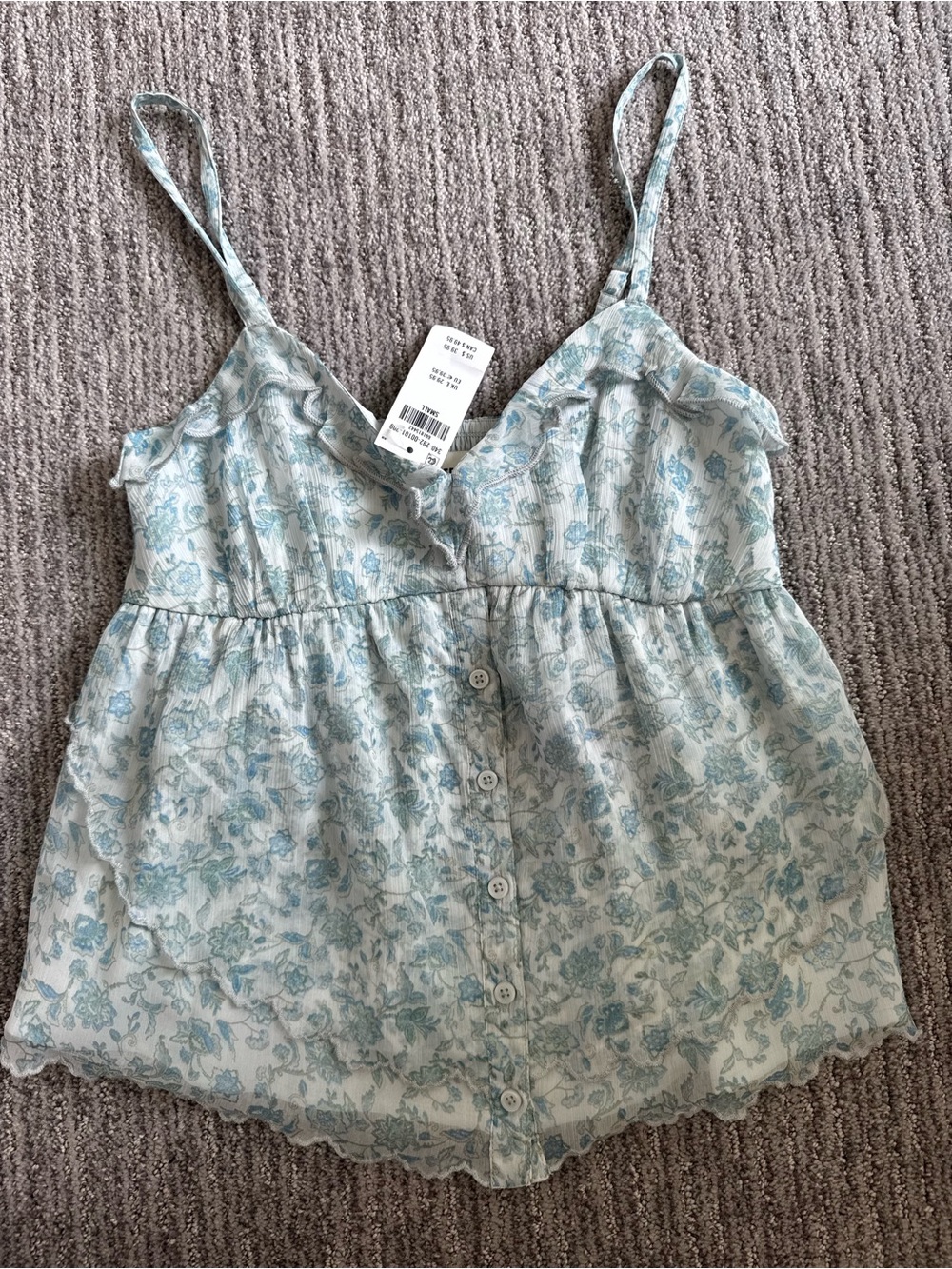 NWT Hollister Easy Crinkle Chiffon Babydoll Top